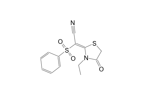 (2E)-(3-ethyl-4-oxo-1,3-thiazolidin-2-ylidene)(phenylsulfonyl)ethanenitrile