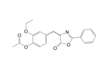 4-(3-ethoxy-4-hydroxybenzylidene)-2-phenyl-2-oxazolin-5-one, acetate