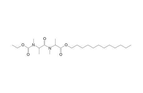 Alanylalanine, N,N'-dimethyl-N-ethoxycarbonyl-, dodecyl ester