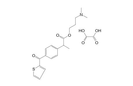 p-(2-thenoyl)hydratropic acid, 3-(dimethylmino)propyl ester,oxalate(1:1)(salt)