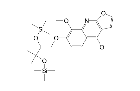 1-[(4,8-Dimethoxyfuro[2,3-B]quinolin-7-yl)oxy]-3-methylbutane-2,3-diol, 2tms derivative