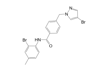 N-(2-bromo-4-methylphenyl)-4-[(4-bromo-1H-pyrazol-1-yl)methyl]benzamide