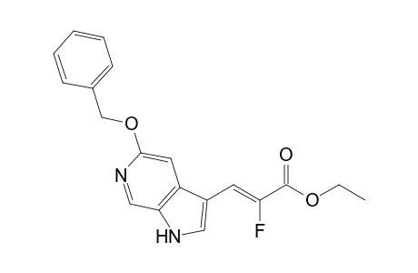 (Z)-5-Benzyloxy-3-(2-fluoro-2-ethoxycarbonylethenyl)-1H-pyrrolo[2,3-c]pyridine