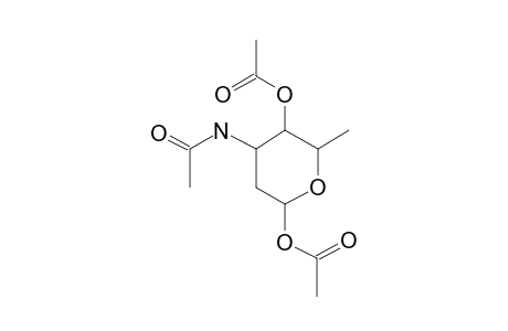 .beta.-L-Lyxo-hexopyranose, 3-(acetylamino)-2,3,6-trideoxy-, 1,4-diacetate