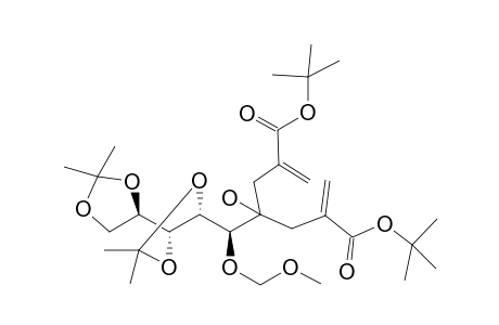 Tert-butyl 2,3-dieoxy-4-hydroxy-4-(2-methylidene-tert-butoxycarbonylethyl)-2-methylene-5-o-methoxymethyl-6,7;8,9-di-o-isopropylidene-D-gluco-nonanate