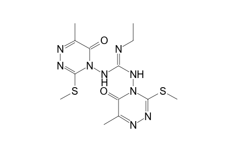 N-Ethyl-N',N"-bis(6-methyl-3-methylthio-5-oxo-1,2,4-triazin-4yl)guanimidine
