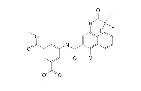 1,3-Benzenedicarboxylic acid, 5-[[[1-hydroxy-4-[(2,2,2-trifluoroacetyl)amino]-2-naphthalenyl]carbonyl]amino]-, dimethyl ester