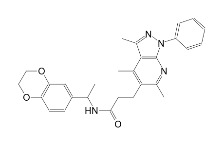 1H-pyrazolo[3,4-b]pyridine-5-propanamide, N-[1-(2,3-dihydro-1,4-benzodioxin-6-yl)ethyl]-3,4,6-trimethyl-1-phenyl-