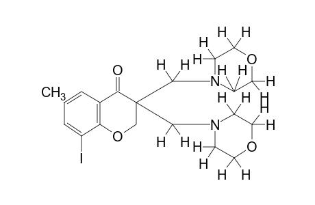 3,3-bis(Morpholinomethyl)-8-iodo-6-methyl-4-chromanone