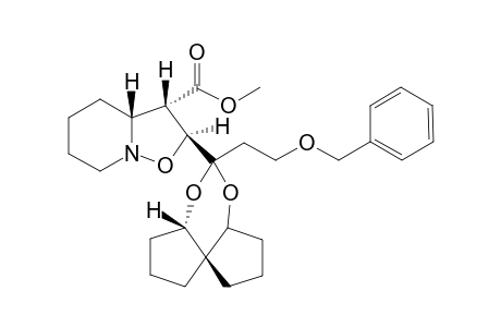 endo-Methyl (2R,3R,3aS/R)-2-[3-Benzyloxy-[1,1-[(1S,5S,6S)-spiro[4.4]nonylene-1,6-dioxy]propylhexahydro-2H-isoxazolo[2,3-a]pyridine-3-carboxylate