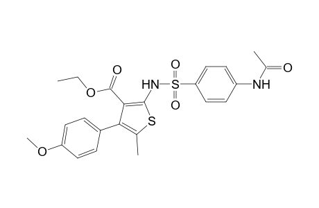 Ethyl 2-({[4-(acetylamino)phenyl]sulfonyl}amino)-4-(4-methoxyphenyl)-5-methyl-3-thiophenecarboxylate