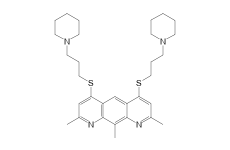 4,6-BIS-[(PIPERIDINOPROPYL)-THIO]-2,8,10-TRIMETHYLPYRIDO-[3,2-G]-QUINOLINE