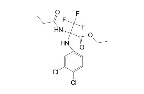 Ethyl 2-(3,4-dichloroanilino)-3,3,3-trifluoro-2-(propionylamino)propanoate