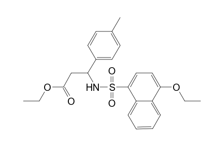 benzenepropanoic acid, beta-[[(4-ethoxy-1-naphthalenyl)sulfonyl]amino]-4-methyl-, ethyl ester