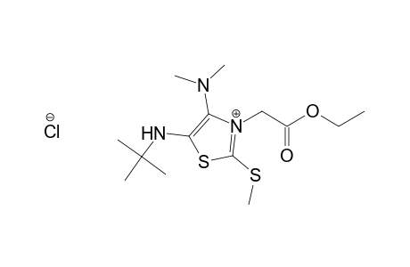 5-(TERT.-BUTYLAMINO)-4-(DIMETHYLAMINO)-3-[(ETHOXYCARBONYL)-METHYL]-2-(METHYLTHIO)-THIAZOLIUM-CHLORIDE