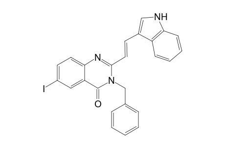 3-benzyl-2-[(E)-2-(1H-indol-3-yl)ethenyl]-6-iodo-4(3H)-quinazolinone