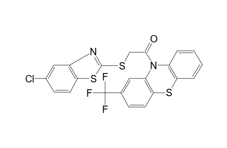 10H-phenothiazine, 10-[[(5-chloro-2-benzothiazolyl)thio]acetyl]-2-(trifluoromethyl)-