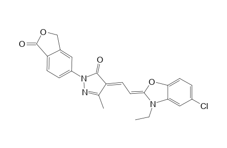 3H-pyrazol-3-one, 4-[2-(5-chloro-3-ethyl-2(3H)-benzoxazolylidene)ethylidene]-2-(1,3-dihydro-1-oxo-5-isobenzofuranyl)-2,4-dihydro-5-methyl-