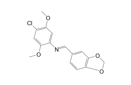 4-chloro-2,5-dimethoxy-N-[3,4-(methylenedioxy)benzylidene)benzylidene]aniline