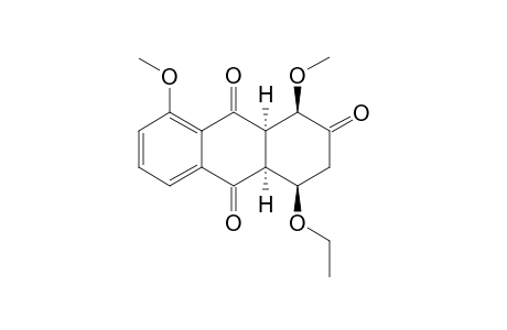 (1RS,4RS,4aRS,9aSR)-1-Ethoxy-4,5-dimethoxy-3-oxo-1,2,4a,9a-tetrahydro-4H-9,10-anthraquinone