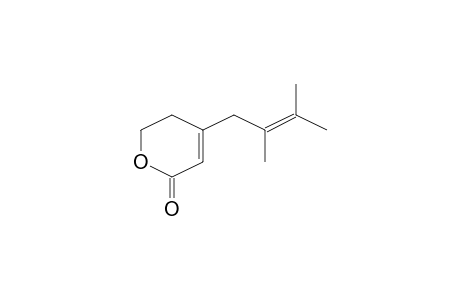 2H-Pyran-2-one, 5,6-dihydro-4-(2,3-dimethyl-2-buten-1-yl)-