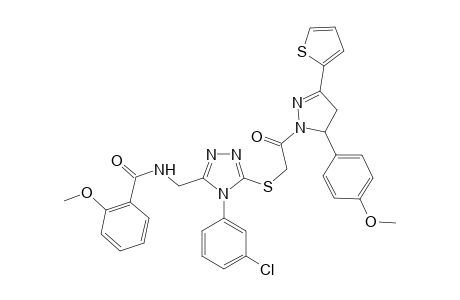 benzamide, N-[[4-(3-chlorophenyl)-5-[[2-[4,5-dihydro-5-(4-methoxyphenyl)-3-(2-thienyl)-1H-pyrazol-1-yl]-2-oxoethyl]thio]-4H-1,2,4-triazol-3-yl]methyl]-2-methoxy-