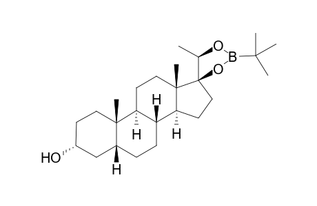 Pregnane-3,17,20-triol, cyclic 17,20-[(1,1-dimethylethyl)boronate], (3.alpha.,5.beta.,20R)-
