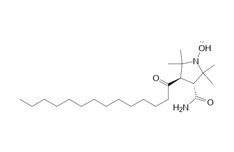 1-Pyrrolidinyloxy, 3-(aminocarbonyl)-2,2,5,5-tetramethyl-4-(1-oxotetradecyl)-, trans-