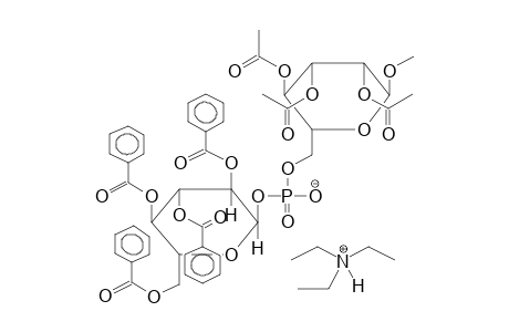 METHYL 6-O-(2,3,4,6-TETRA-O-BENZOYL-ALPHA-D-GLUCOPYRANOSYLPHOSPHORYL)-2,3,4-TRI-O-ACETYL-ALPHA-D-MANNOPYRANOSIDE, TRIETHYLAMMONIUM SALT