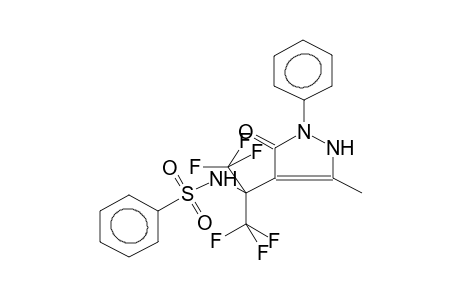 4-(ALPHA-PHENYLSULPHONYLAMIDOHEXAFLUOROISOPROPYL)-3-METHYL-1-PHENYLPYRAZOL-5-ONE