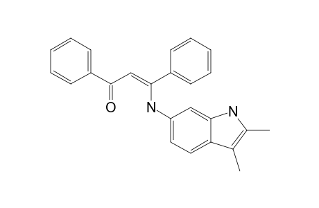 (Z)-3-[(2,3-dimethyl-1H-indol-6-yl)amino]-1,3-diphenyl-2-propen-1-one