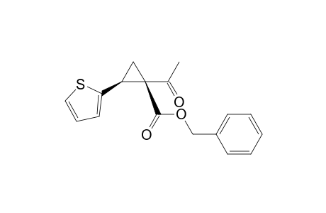 Benzyl (1R,2S)-1-acetyl-2-(thiophen-2-yl)cyclopropane-1-carboxylate