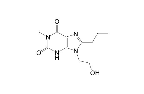 8-Propyl-1-methyl-9-(2'-hydroxyethyl)-9H-purine-2,6(1H,3H)-dione