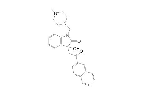 2H-indol-2-one, 1,3-dihydro-3-hydroxy-1-[(4-methyl-1-piperazinyl)methyl]-3-[2-(2-naphthalenyl)-2-oxoethyl]-