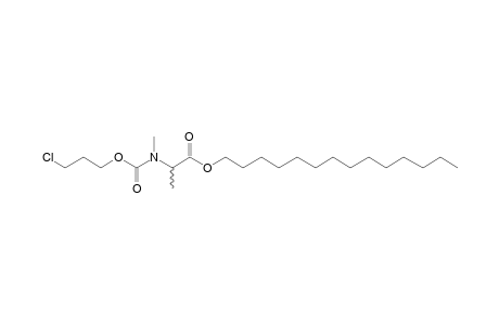 dl-Alanine, N-methyl-N-(3-chloropropoxycarbonyl)-, tetradecyl ester