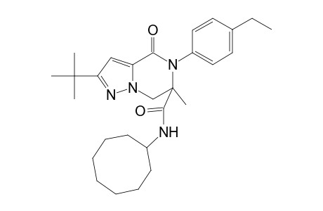 2-tert-Butyl-N-cyclooctyl-5-(4-ethylphenyl)-6-methyl-4-oxo-4H,5H,6H,7H-pyrazolo[1,5-a]pyrazine-6-carboxamide