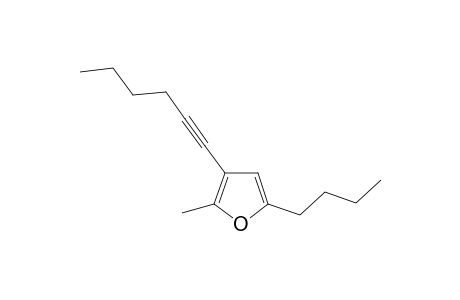 5-Butyl-3-hex-1-ynyl-2-methylfuran