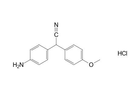 (p-aminophenyl)(p-methoxyphenyl)acetonitrile, hydrochloride