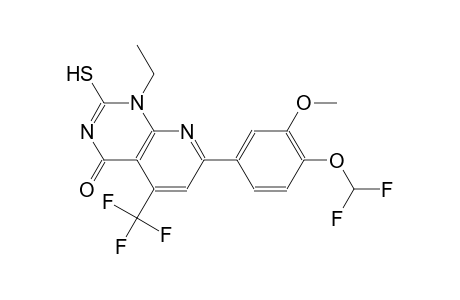 pyrido[2,3-d]pyrimidin-4(1H)-one, 7-[4-(difluoromethoxy)-3-methoxyphenyl]-1-ethyl-2-mercapto-5-(trifluoromethyl)-