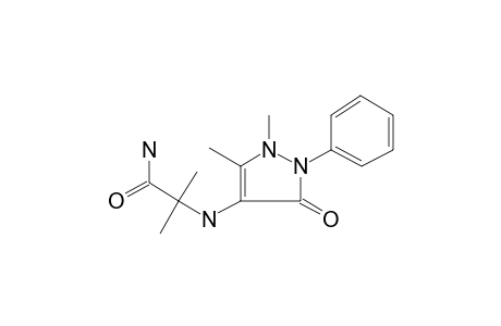 2-(2,3-Dimethyl-5-oxo-1-phenyl-3-pyrazolin-4-ylamino)-2-methylpropionamide