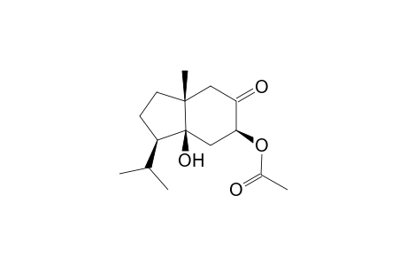 Acetic acid (3R,3aS,5S,7aR)-3a-hydroxy-3-isopropyl-7amethyl-6-oxo-octahydro-inden-5-yl ester