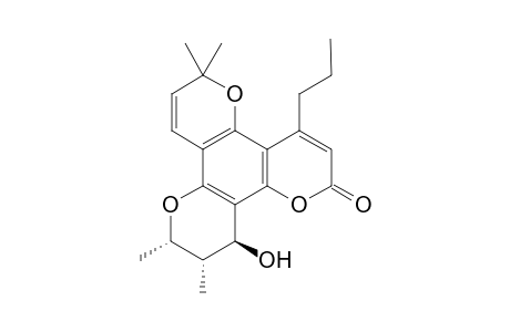 (+/-)-12-alpha-HYDROXY-6,6,10-beta,11-beta-TETRAMETHYL-4-PROPYL-2H,6H,12H-10,11-DIHYDROBENZO-[1,2-B:3,4-B':5,6-B"]-TRIPYRAN-2-ONE