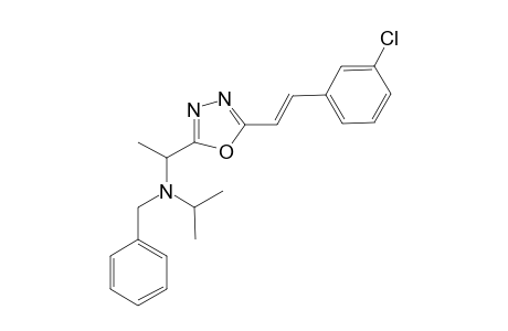 N-Benzyl-N-(1-[5-[(E(-2-(3-chlorophenyl)-1-ethenyl]-1,3,4-oxadiazol-2-yl]ethyl)-N-isopropylamine