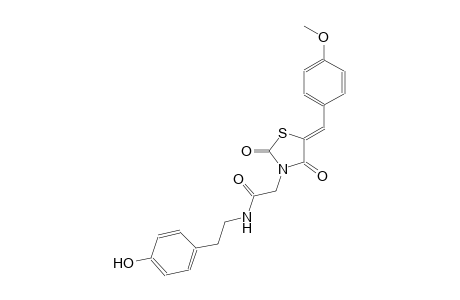 N-[2-(4-hydroxyphenyl)ethyl]-2-[(5Z)-5-(4-methoxybenzylidene)-2,4-dioxo-1,3-thiazolidin-3-yl]acetamide