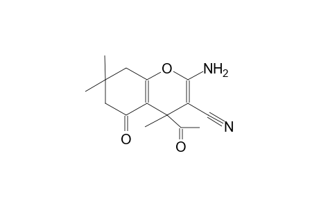 4-acetyl-2-amino-4,7,7-trimethyl-5-oxo-5,6,7,8-tetrahydro-4H-chromene-3-carbonitrile