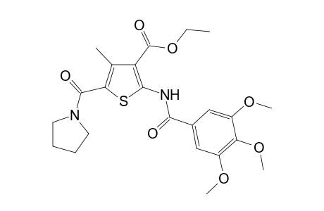 4-Methyl-5-[oxo(1-pyrrolidinyl)methyl]-2-[[oxo-(3,4,5-trimethoxyphenyl)methyl]amino]-3-thiophenecarboxylic acid ethyl ester