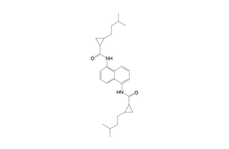 2-(3-Methylbutyl)-N-[5-[[2-(3-methylbutyl)cyclopropanecarbonyl]amino]naphthalen-1-yl]cyclopropane-1-carboxamide