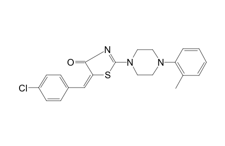 4(5H)-thiazolone, 5-[(4-chlorophenyl)methylene]-2-[4-(2-methylphenyl)-1-piperazinyl]-, (5E)-