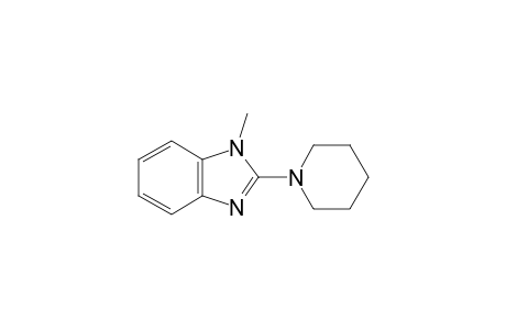 2-(1-Piperidinyl)-1H-benzimidazole, N-methyl-