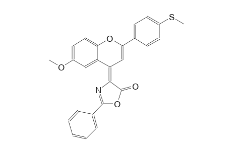 (4Z)-4-{6-methoxy-2-[4-(methylsulfanyl)phenyl]-4H-chromen-4-ylidene}-2-phenyl-1,3-oxazol-5(4H)-one